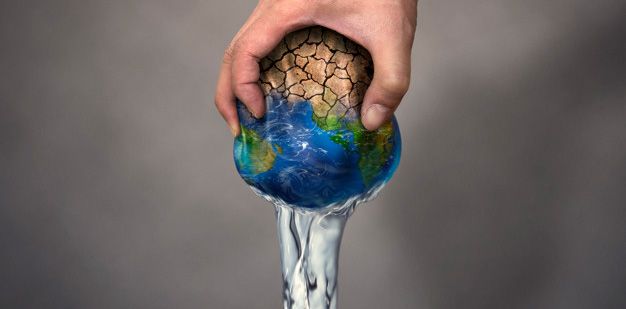 En esta foto se puede observar la Tierra sufriendo las consecuencias del cambio climático.
